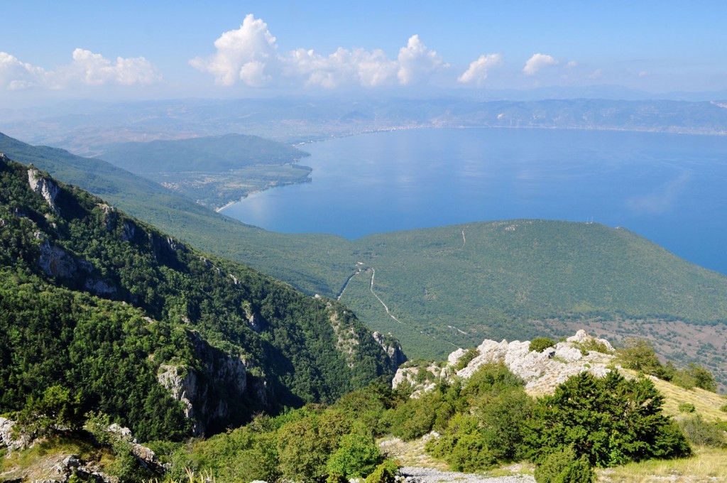 Ohridsko jezero od zgoraj.