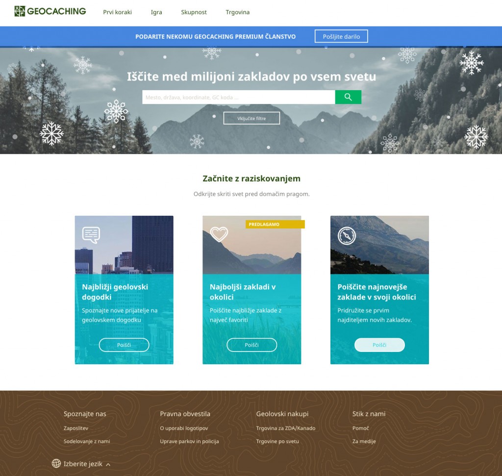 Spletišče geocaching.com v slovenščini, brez dvoma največji dosežek leta 2016.