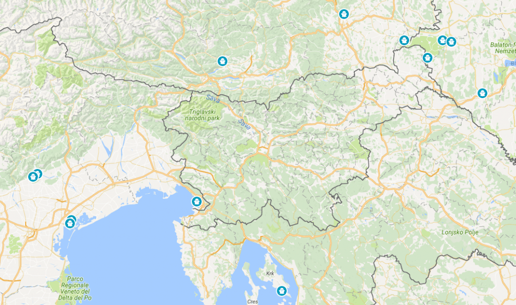 Virtualni zakladi v okolici Slovenije.