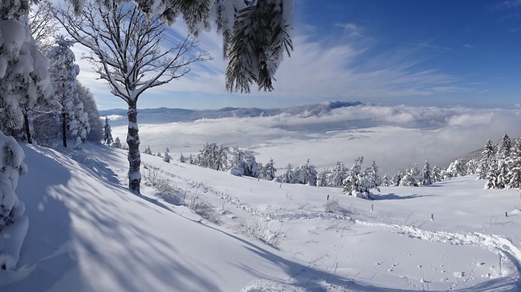 Pogled od koče na celo Cerkniško dolino